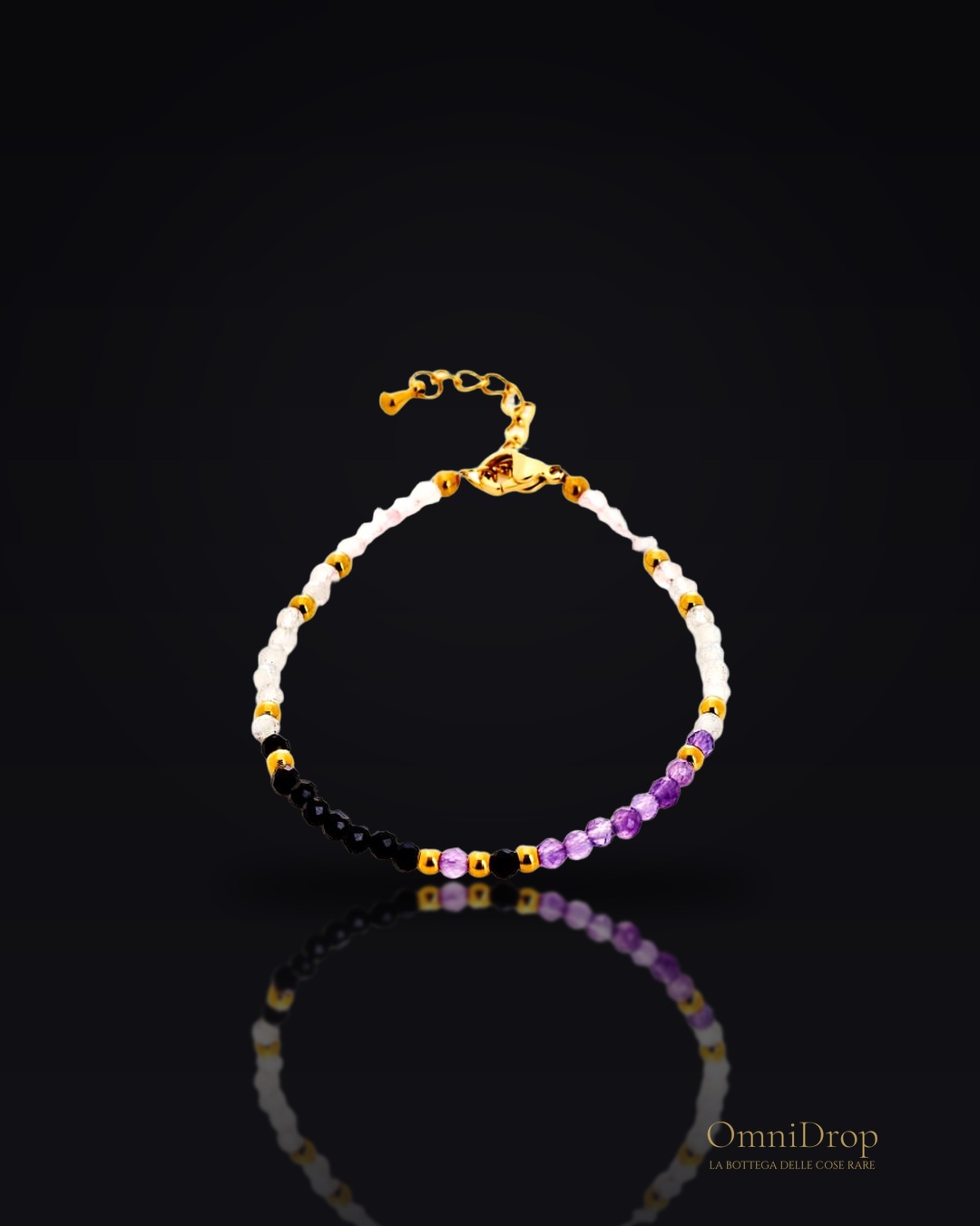 Bracciale multicolore acciaio inossidabile dorato PVD, ricordo da portare