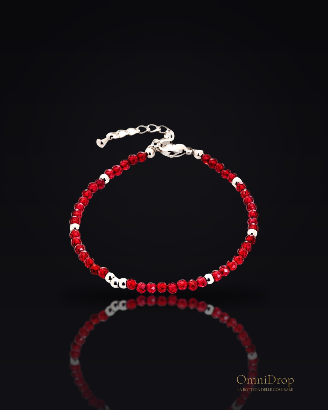 Bracciale granato irregolare, per illuminare il tuo stile