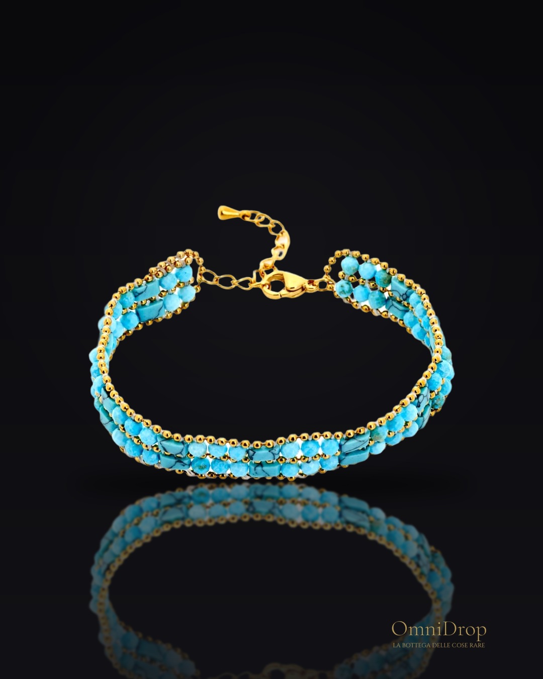 Bracciale turchese blu, per evocare l'oceano