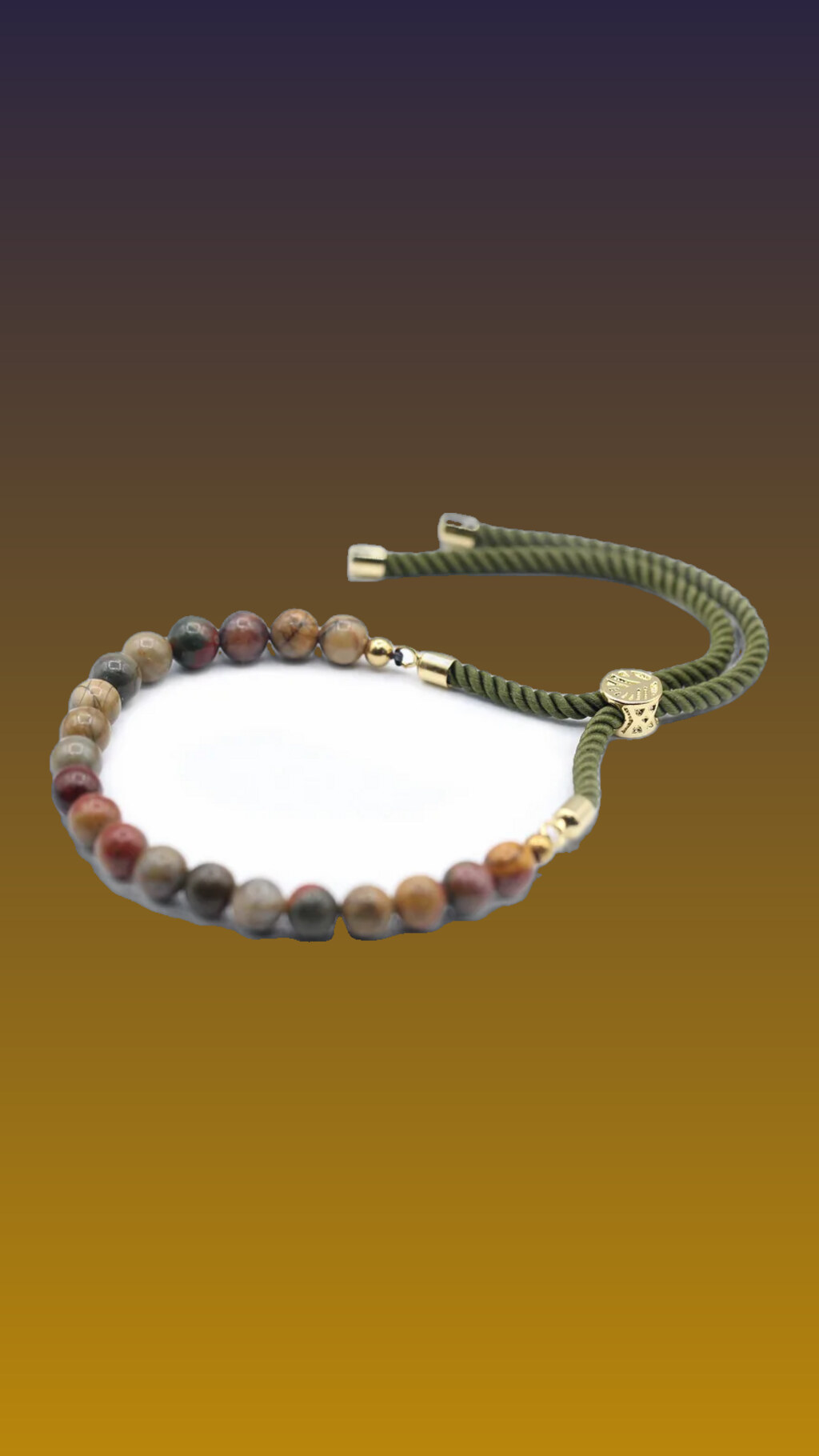 Braccialetto in diaspro e oro 18k — per unire l'interno ed esterno
