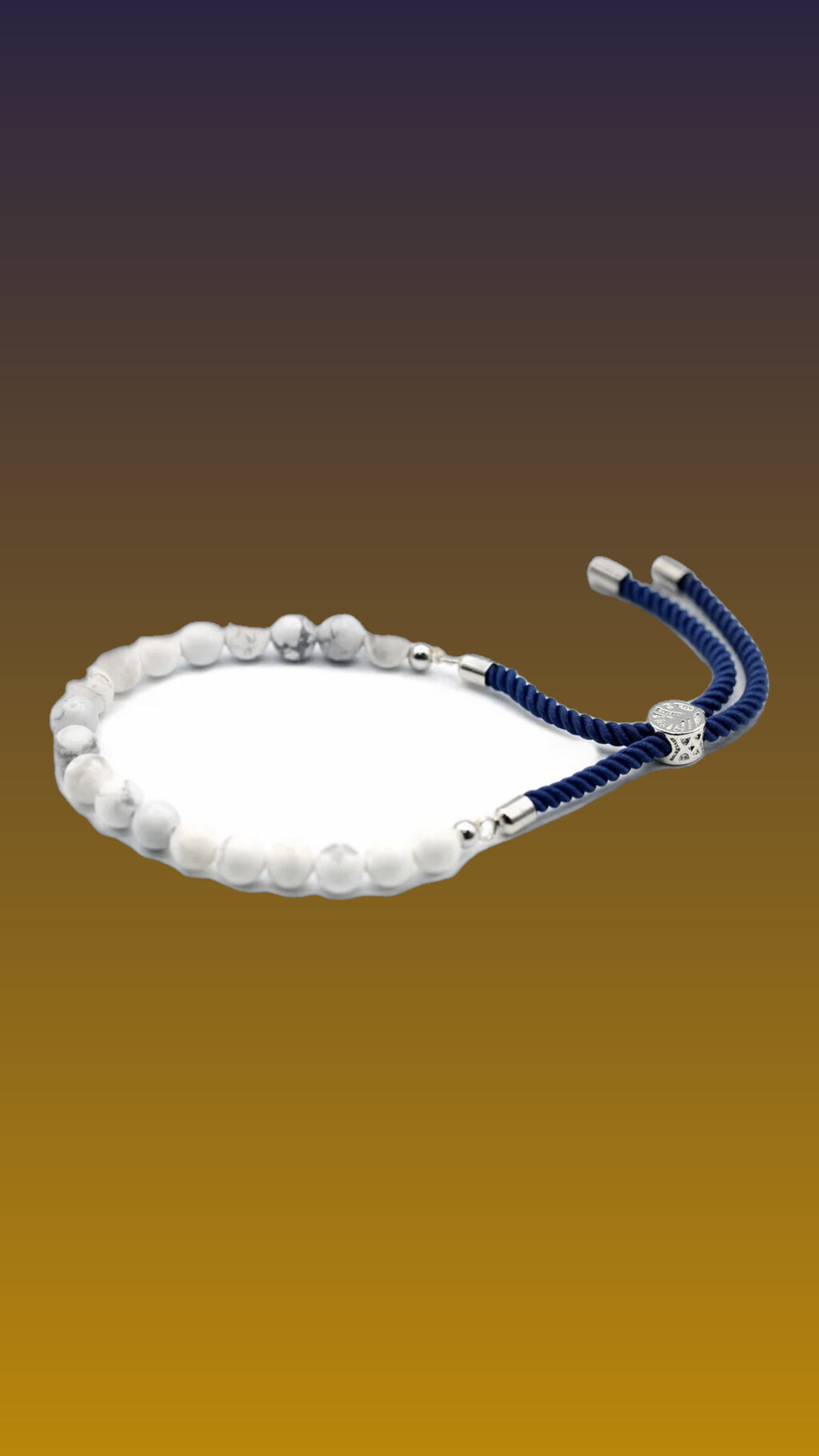 Braccialetto in argento e howlite bianca — per ritrovare l'equilibrio interiore