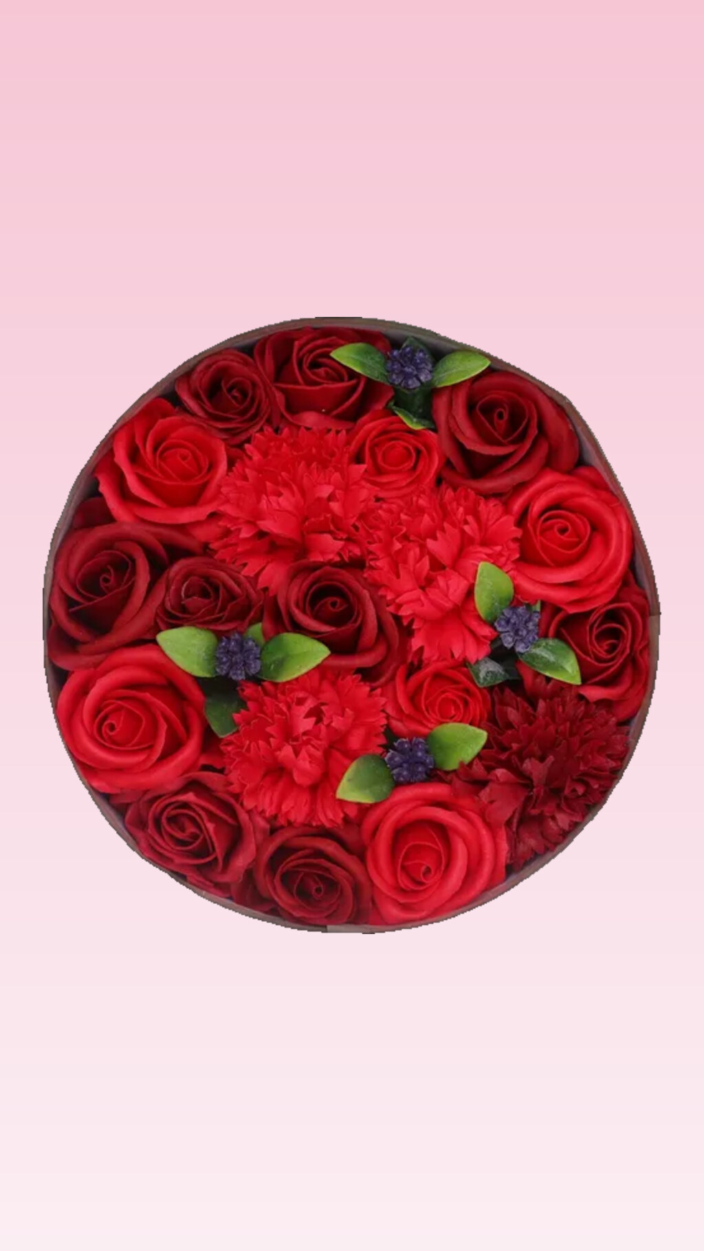 Scatola rotonda classica rosso‑rosa — per dare eleganza e ordine allo spazio