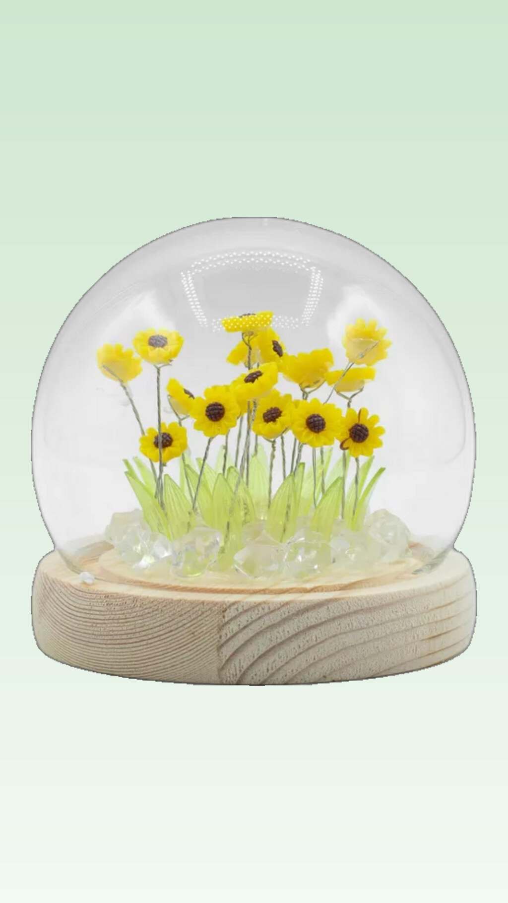 Dome di giardino in acciaio inox con fiori di girasole in LED, illuminazione esterna per le sere in giardino