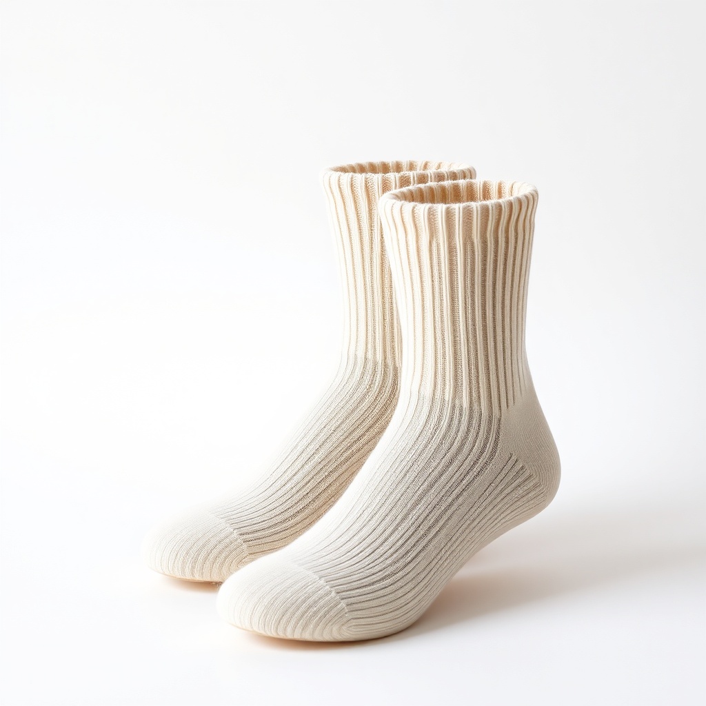 Calzini di bambù con coniglio in stile naturale — comfort elegante