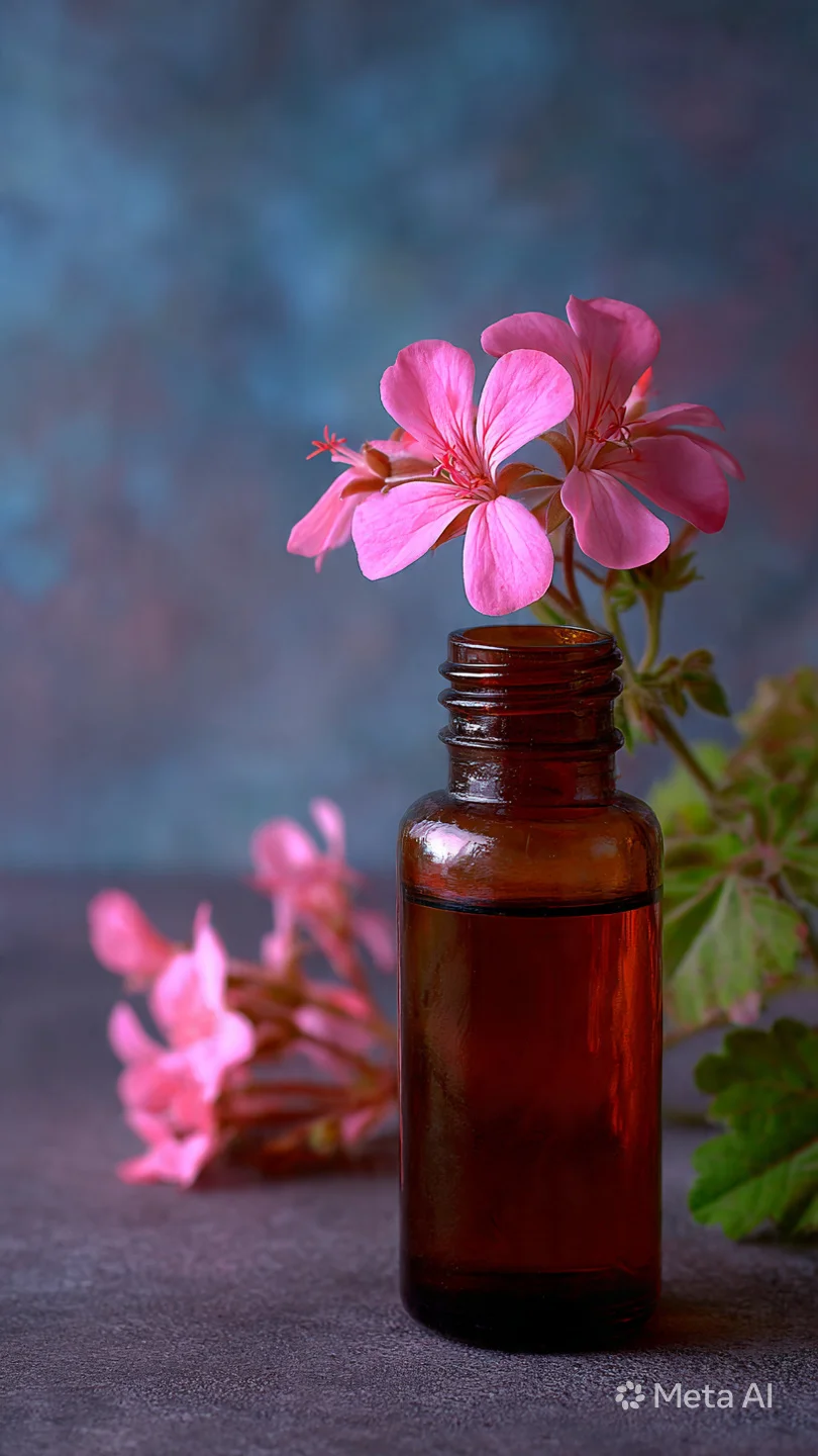 Olio essenziale biologico di geranio rosa, un rituale di armonia e amore proprio