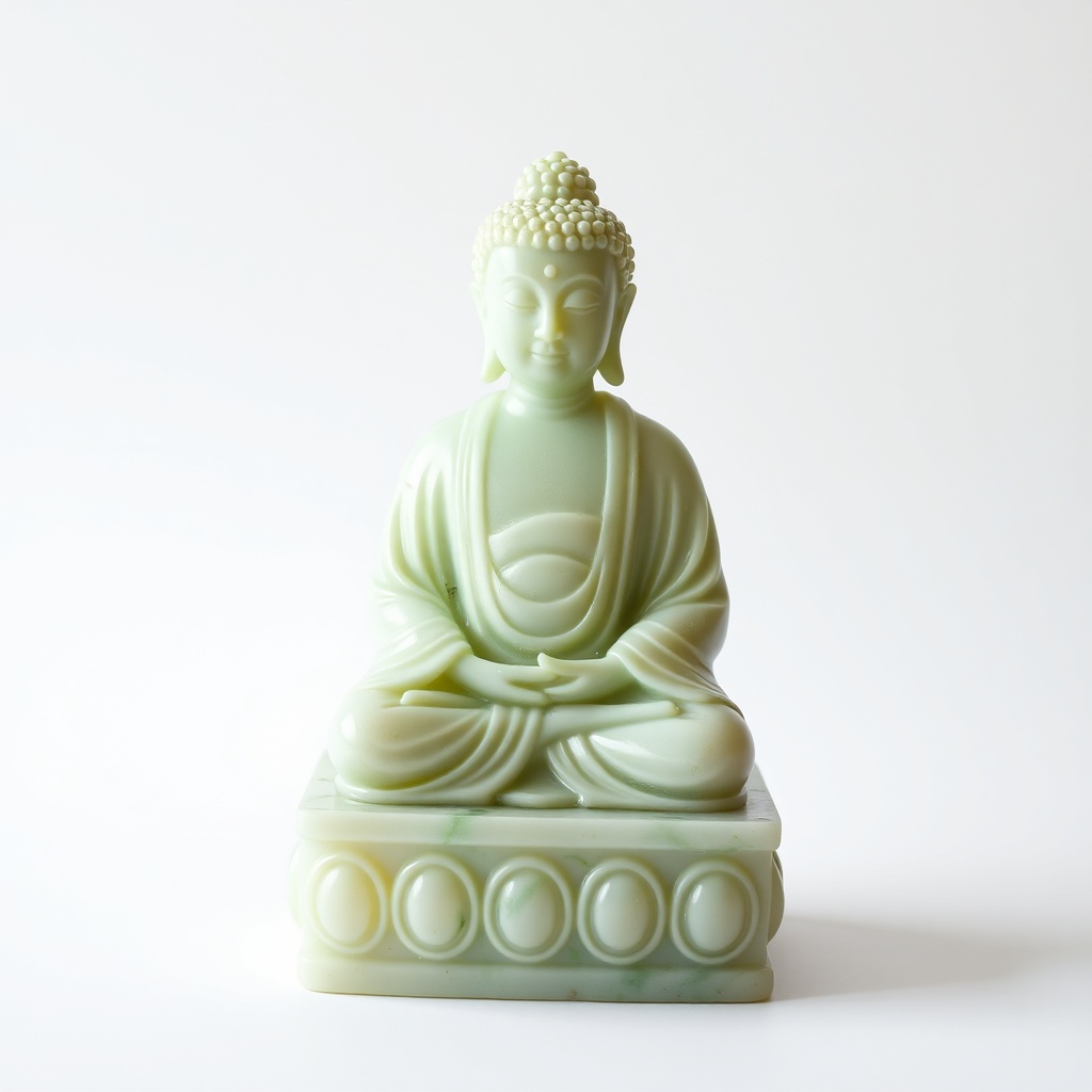 Bruciatore di incenso Buddha in giada di luce — un rituale di pace interiore