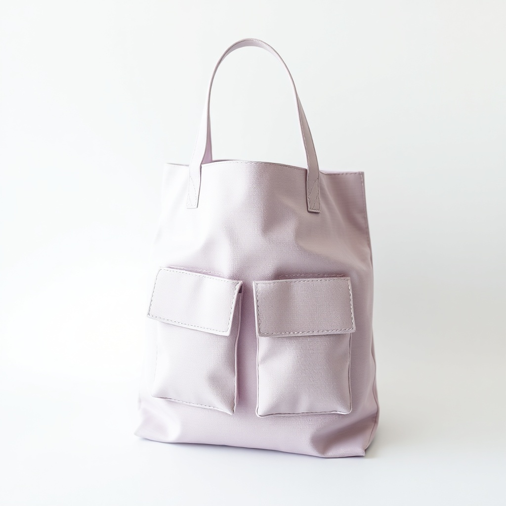 Borsa morbida in pelle naturale con due tasche, colore lavanda, per il tuo stile elegante e raffinato, borse accessori
