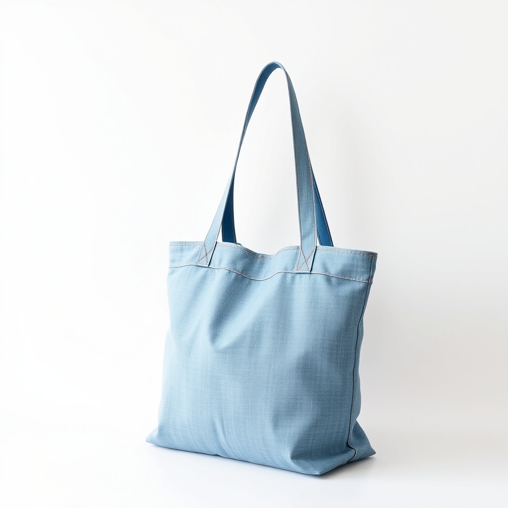 Borsa morbida in denim blu — per l'abbigliamento quotidiano