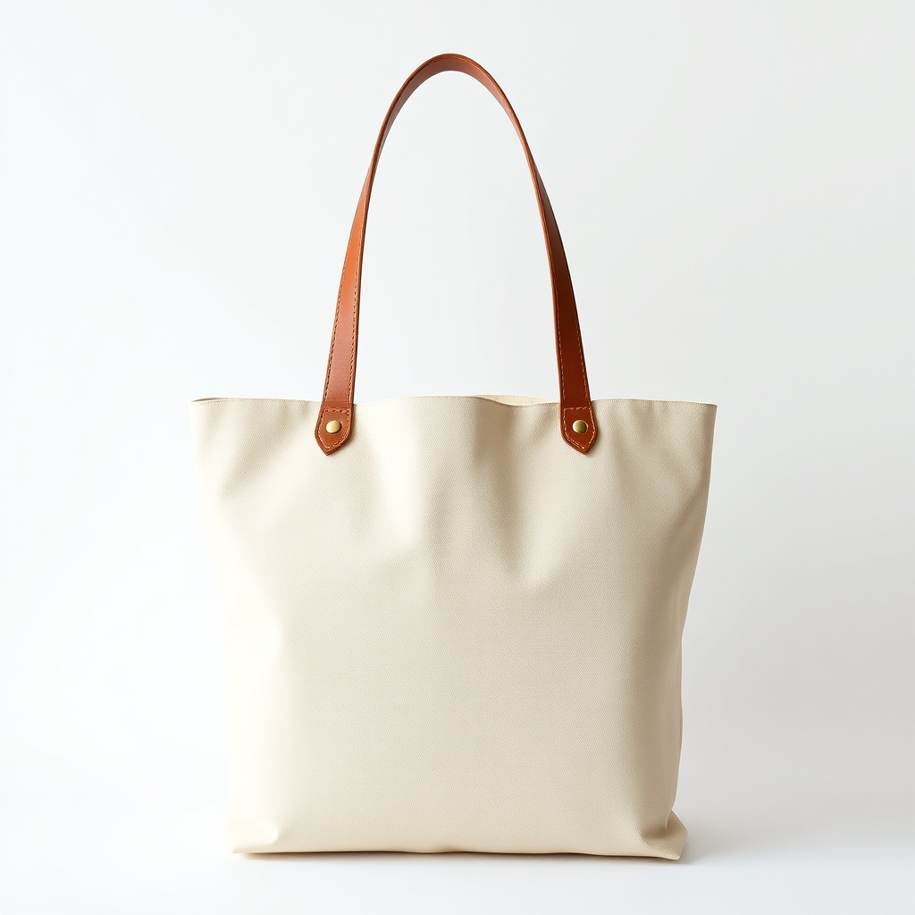 Tote di pelle naturale con manico in legno di vita per un look elegante e sobrio — per il tuo stile raffinato