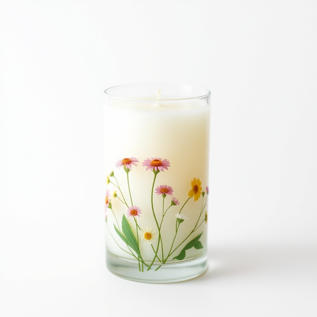 Portacandela in vetro naturale floreale Primavera — un rituale di rinascita e luce